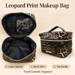 Makeup bag Leopard Print Leather Cosmetic Bag