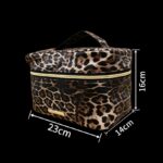 Makeup bag Leopard Print Leather Cosmetic Bag